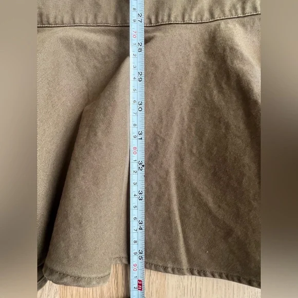 Tuckernuck Callahan Shirt Dress Sea Green Chino Cotton Button Front Size L - Picture 15 of 15